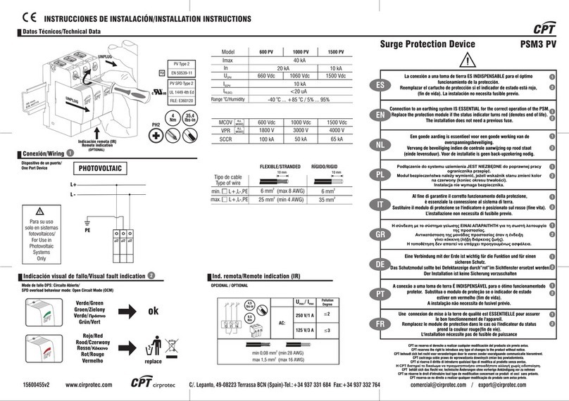CPT PSM3 PV Series installation instructions