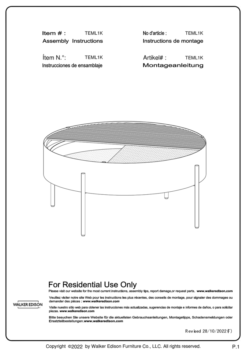 Walker Edison TEML1K User manual