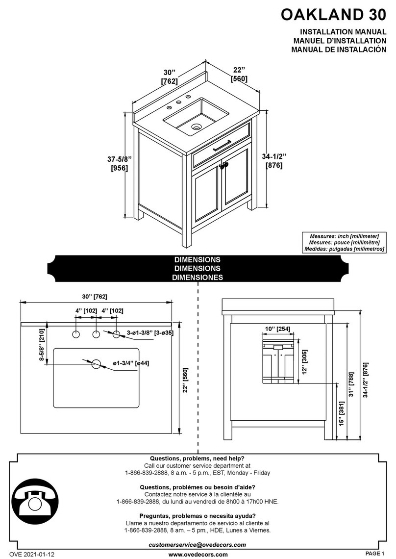 OVE OAKLAND 30 installation manual