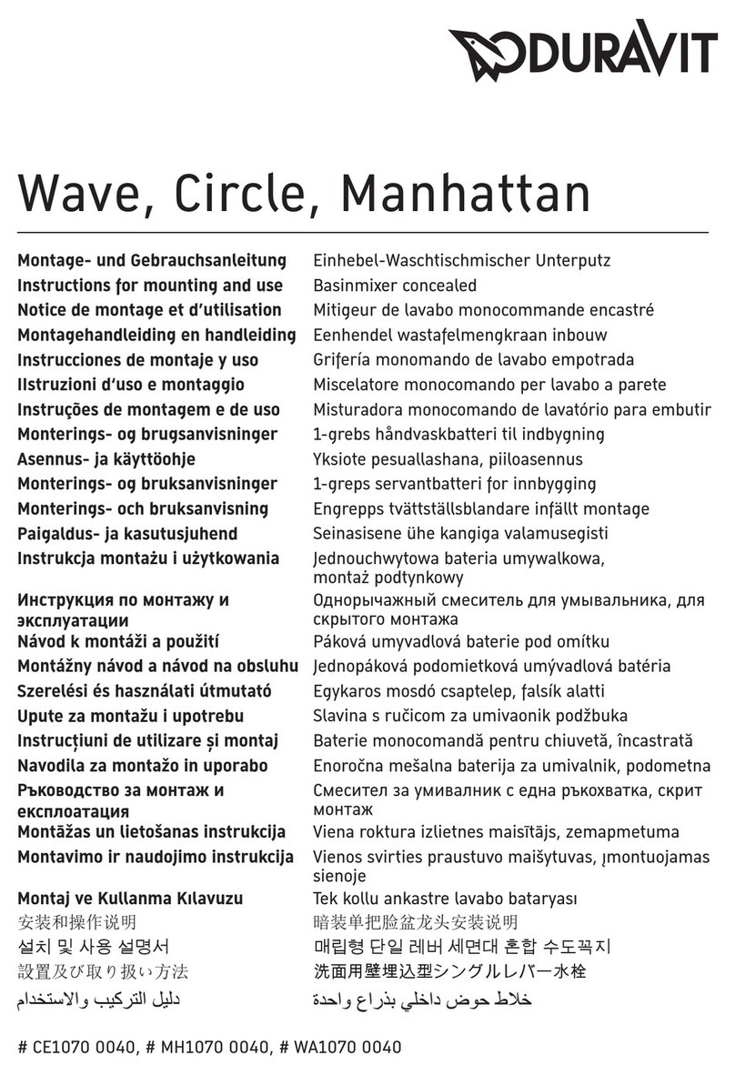 DURAVIT Circle CE1070 0040 Instructions for mounting and use DURAVIT Circle CE1070 0040 Instructions for mounting and use