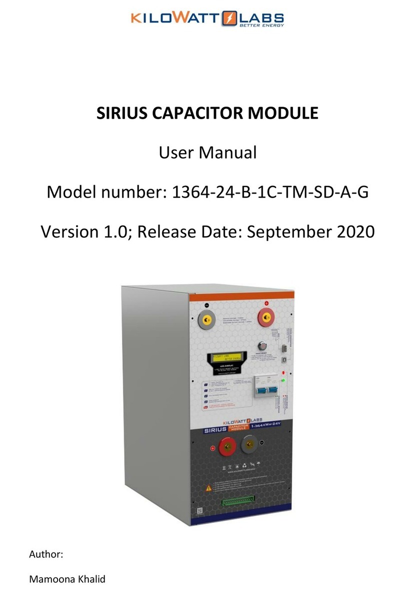 Kilowatt Labs SIRIUS 1364-24-B-1C-TM-SD-A-G User manual