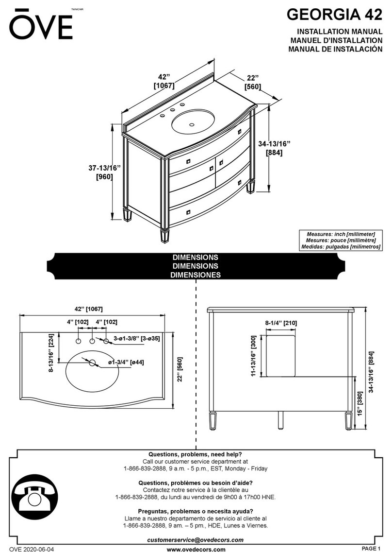OVE GEORGIA 42 installation manual