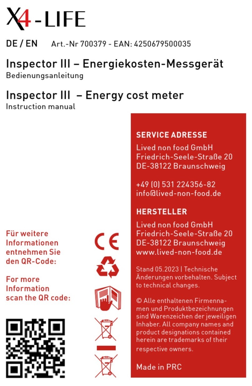 X4-Life Inspector III instruction manual