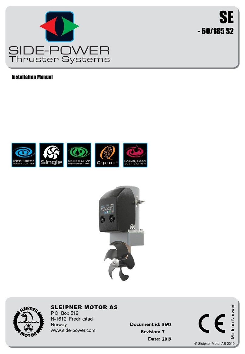 SLEIPNER MOTOR AS SIDE-POWER SE-60/185 S2 installation manual