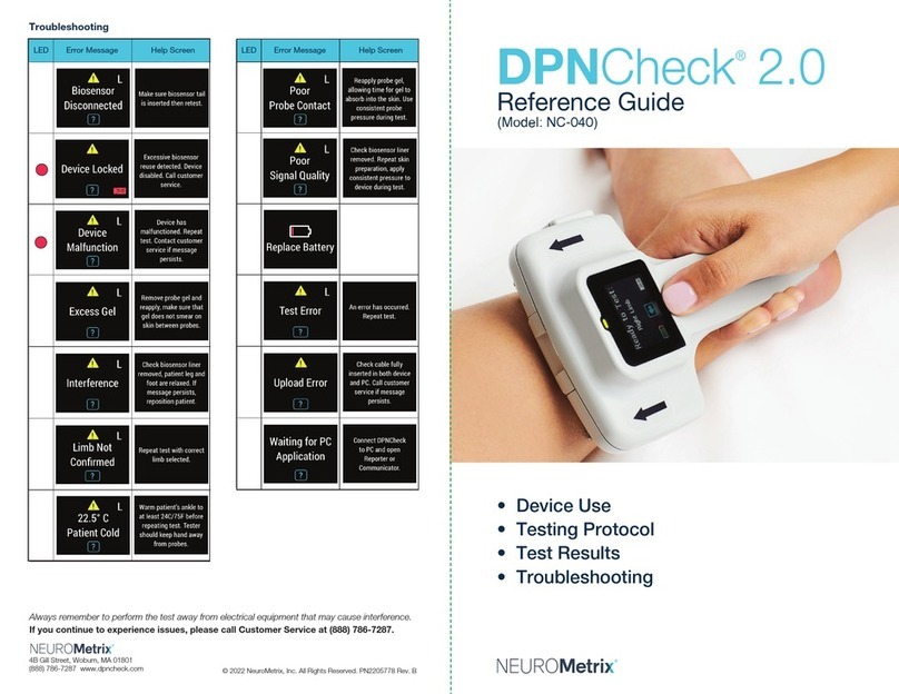 NeuroMetrix DPNCheck 2.0 NC-040 User manual