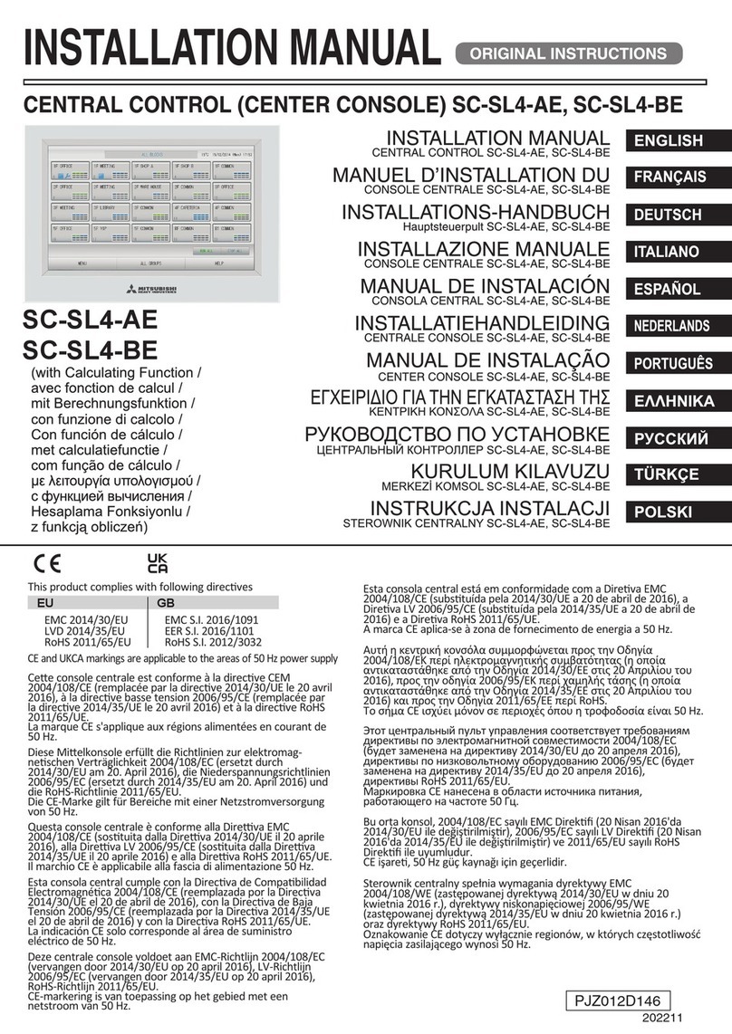 Mitsubishi Heavy Industries SC-SL4-AE installation manual Mitsubishi Heavy Industries SC-SL4-AE installation manual