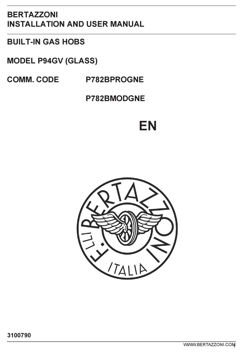 Bertazzoni P94GV Installation and user manual