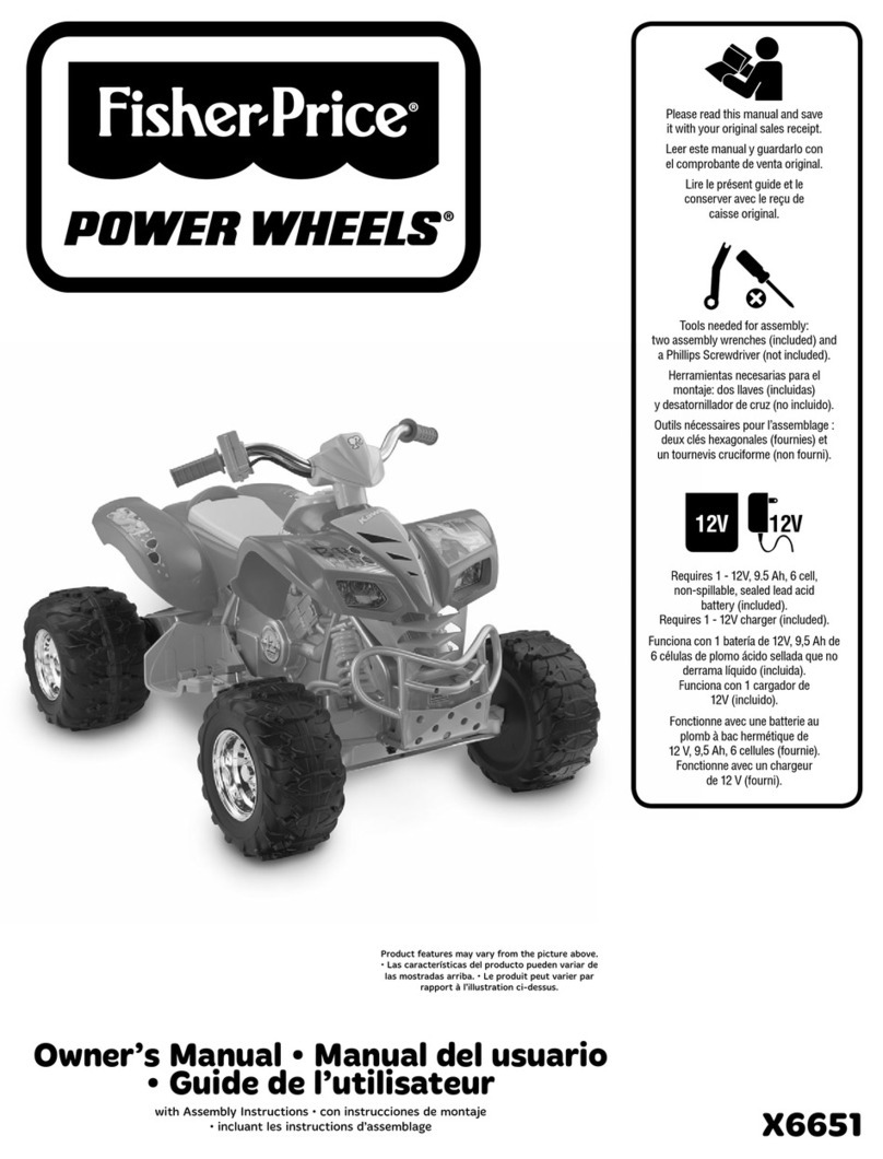 Fisher-Price POWER WHEELS X6651 owner's manual Fisher-Price POWER WHEELS X6651 owner's manual