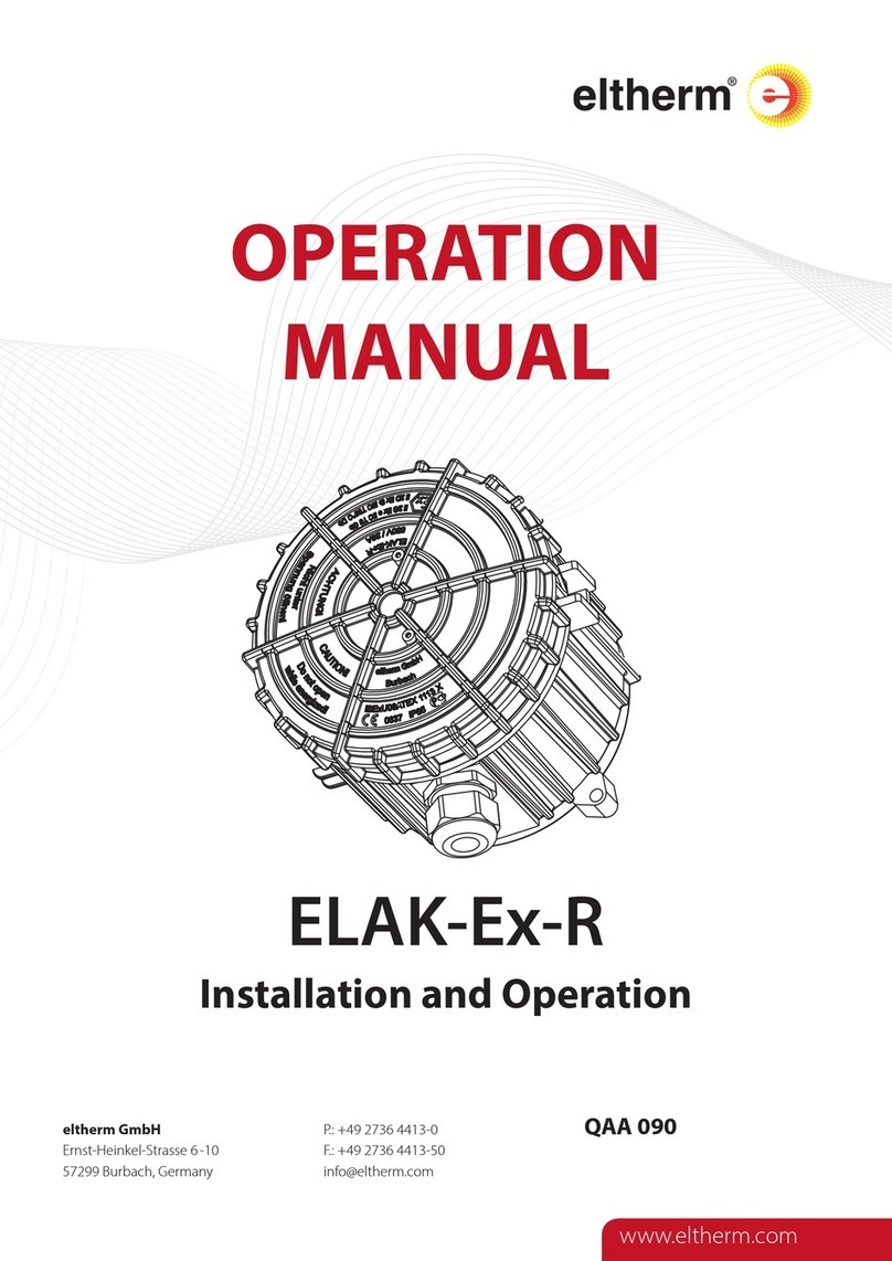 eltherm ELAK-Ex-R Installation and operations