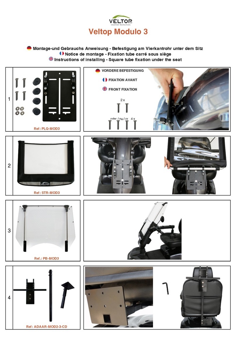 CYCLO-SYSTEM VELTOP VELMOD3-CD INSTRUCTIONS OF INSTALLING