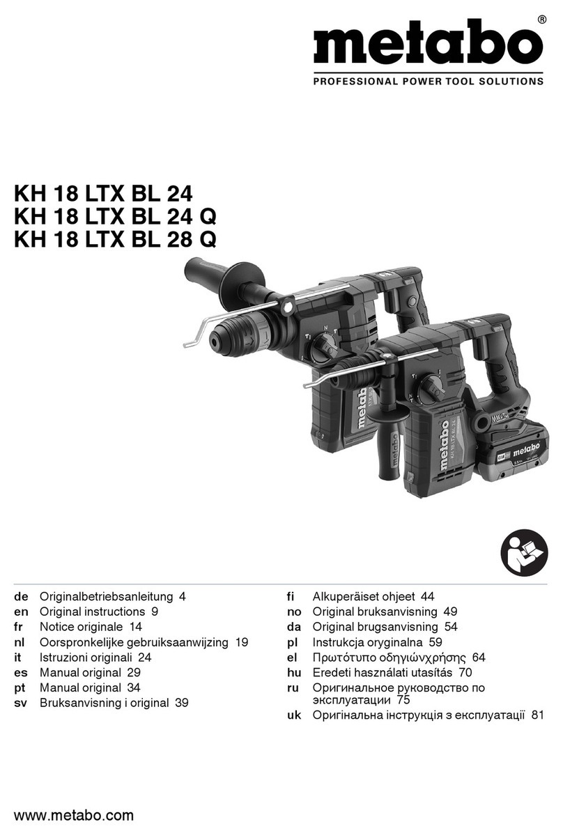 Metabo KH 18 LTX BL 24 Original instructions