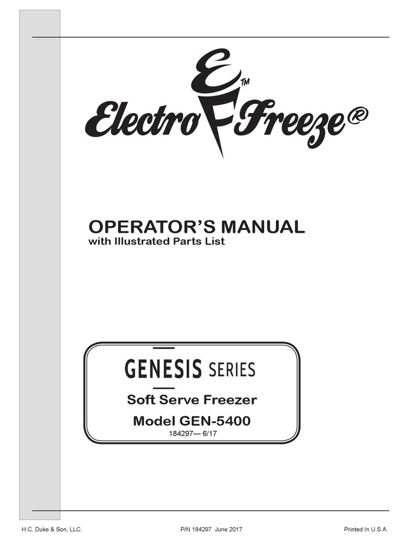 ELECTRO FREEZE GENESIS Series User manual