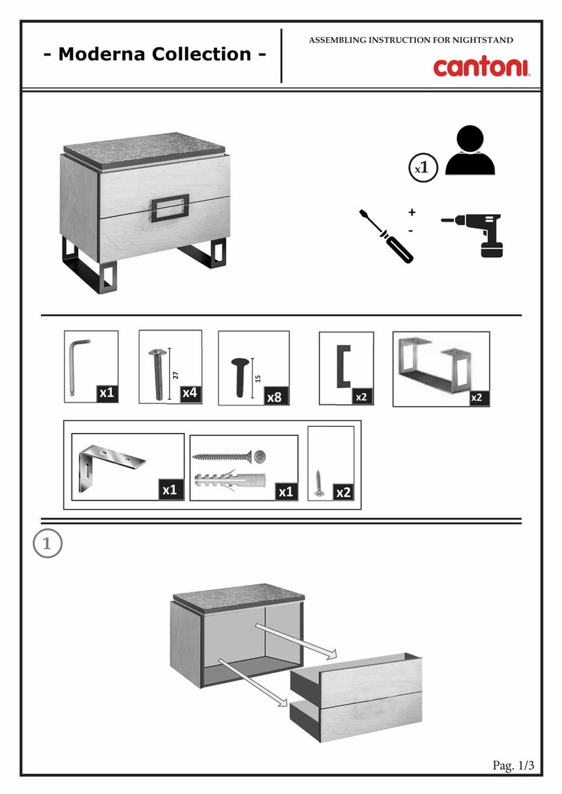 Cantoni Moderna Nightstand Assembling Instruction