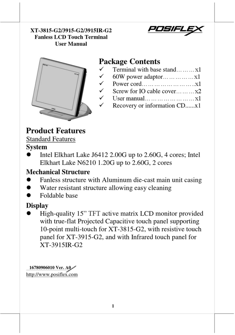 POSIFLEX XT-3815-G2 User manual
