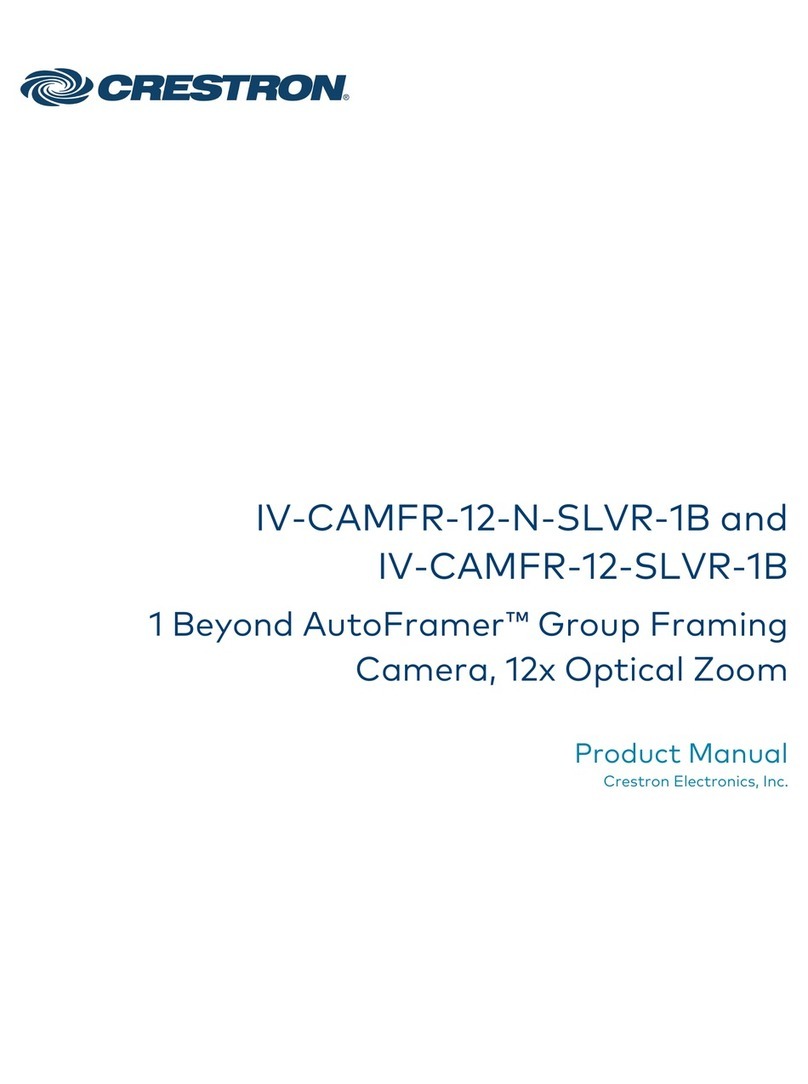 Crestron 1 Beyond AutoFramer IV-CAMFR-12-N-SLVR-1B product manual
