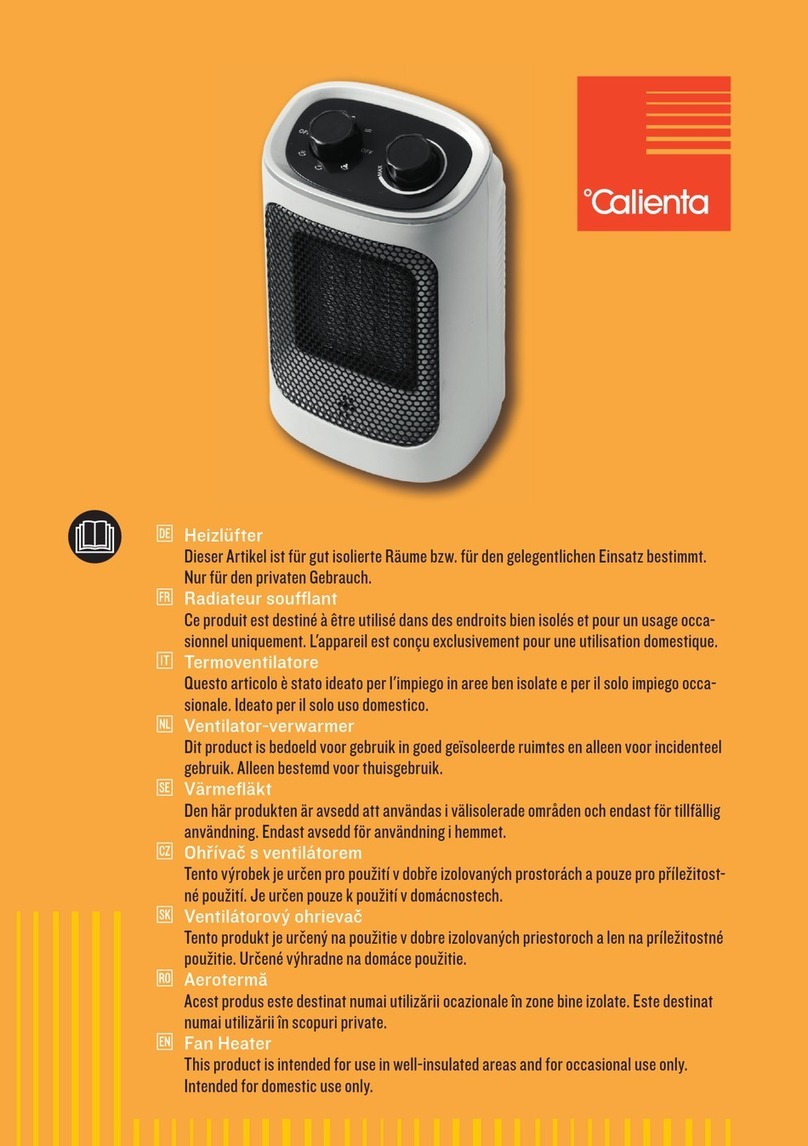 Calienta 10624986 operating instructions