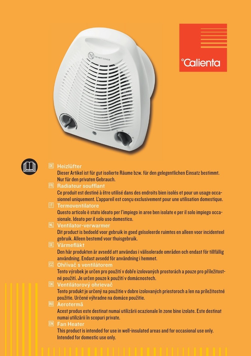 Calienta 10624087 operating instructions