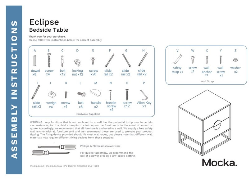Mocka Eclipse Bedside Table User manual