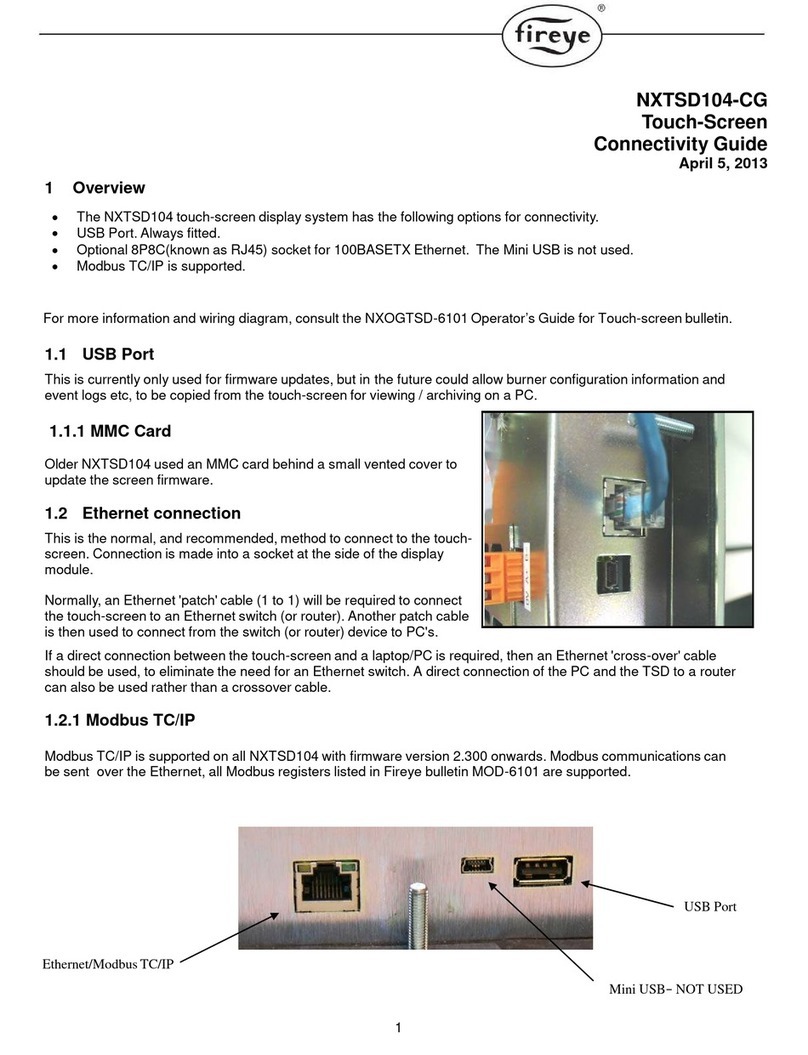 Fireye NXTSD104-CG User manual