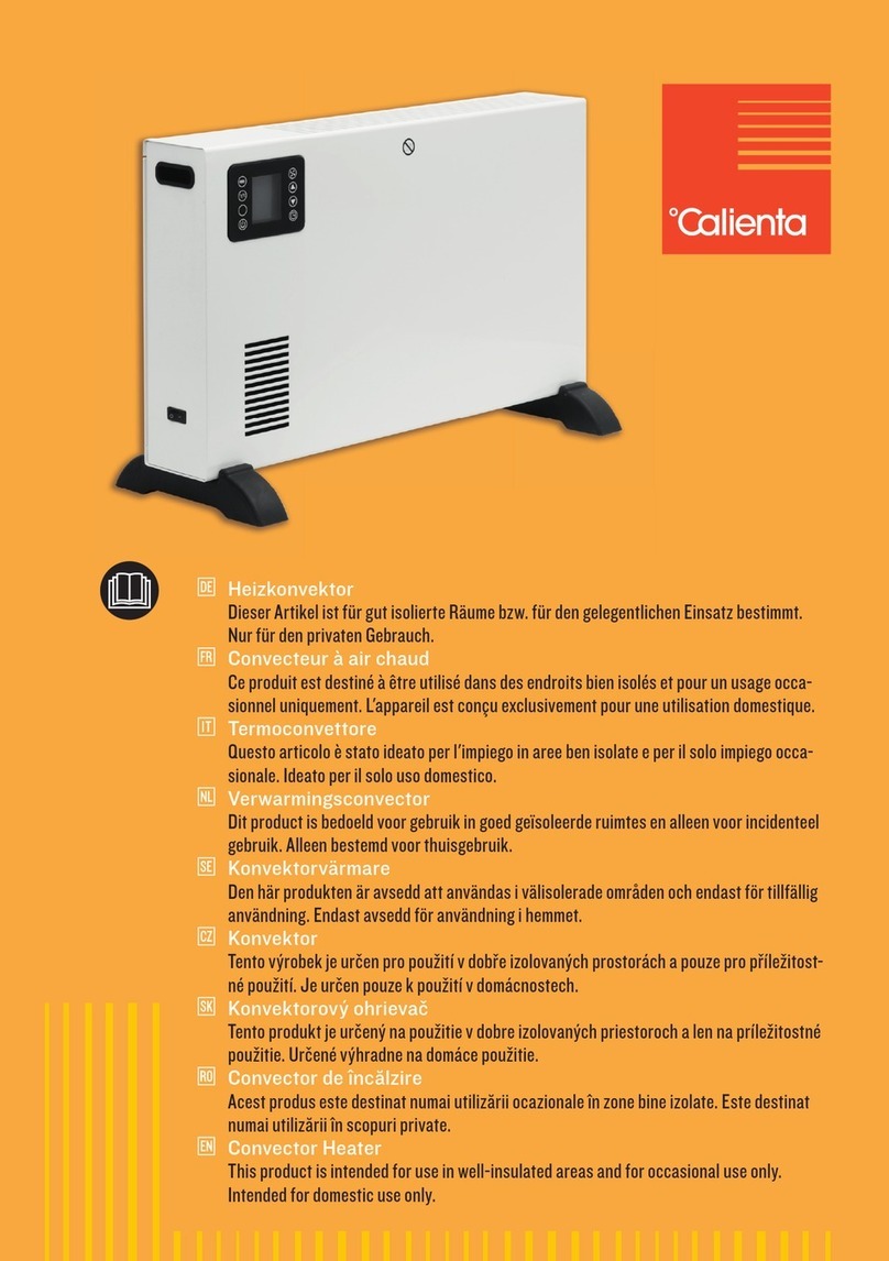 Calienta 10622892 operating instructions