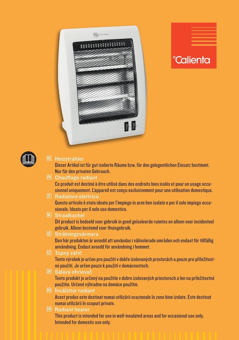 Calienta 10624990 operating instructions