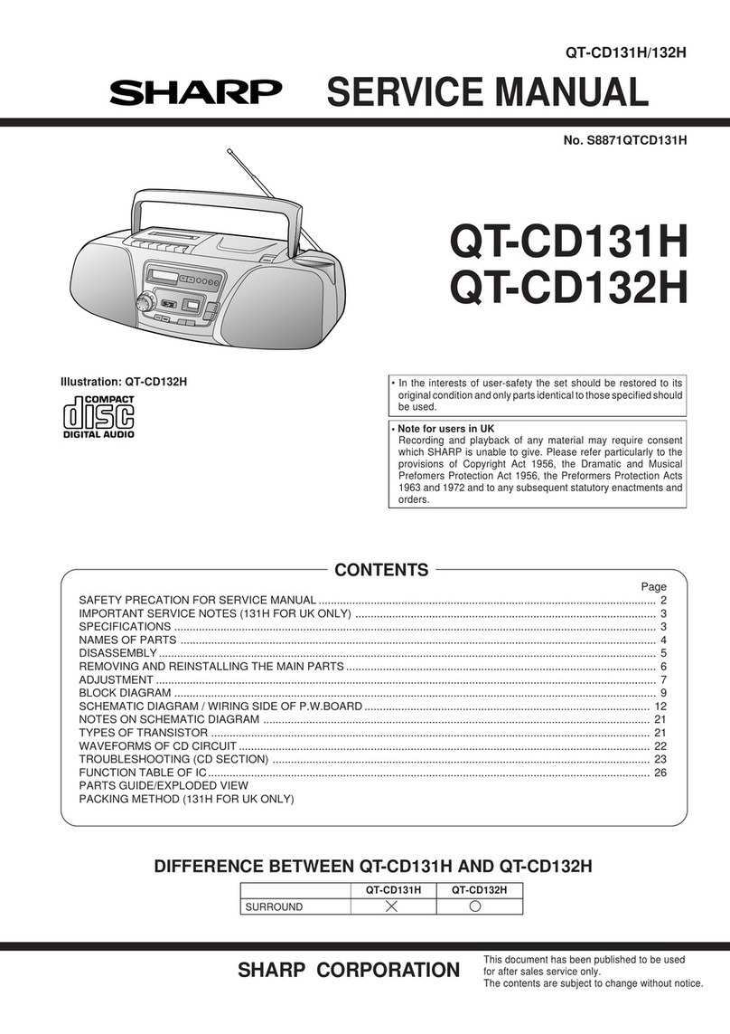 Sharp QT-CD131H Service manual