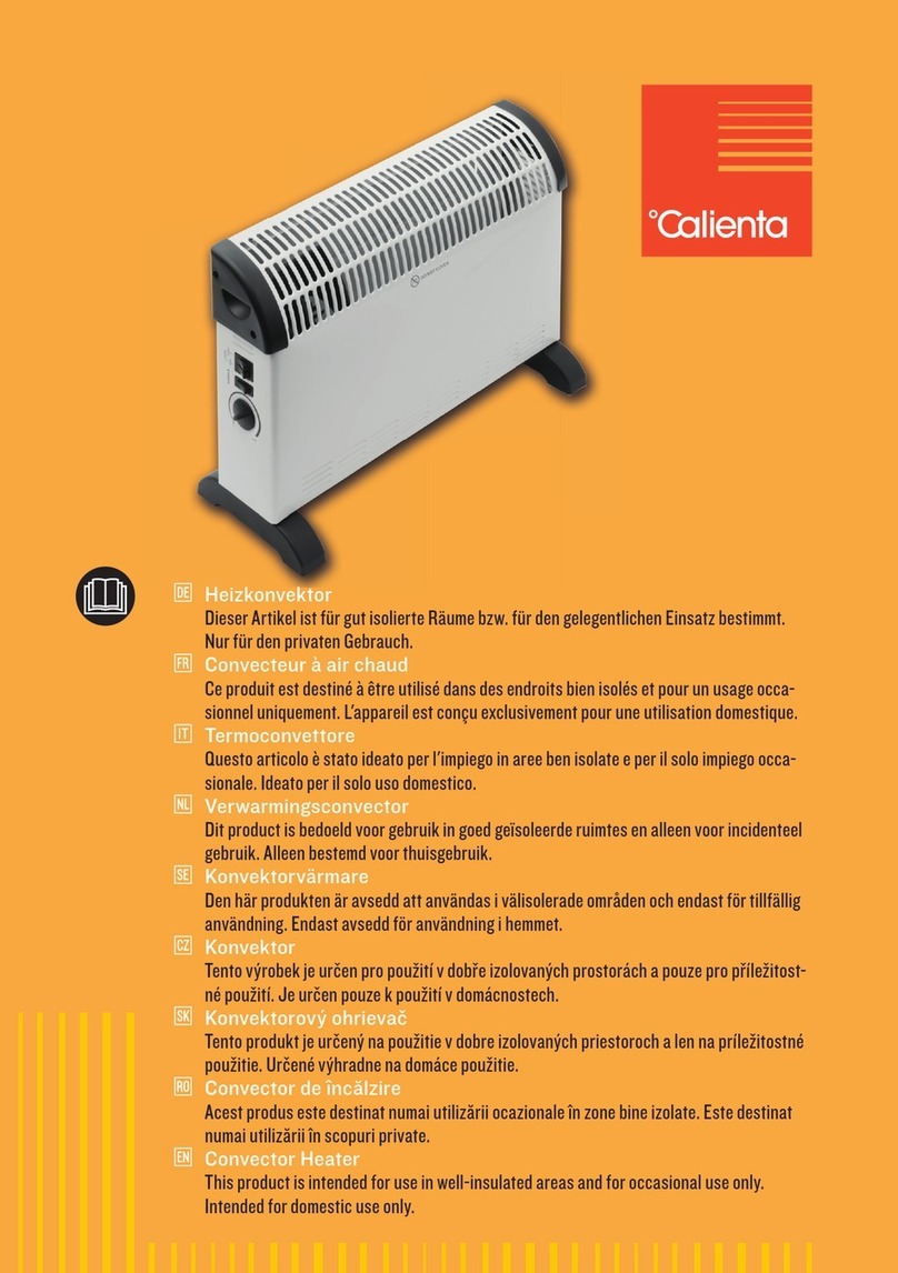 Calienta 10624988 operating instructions