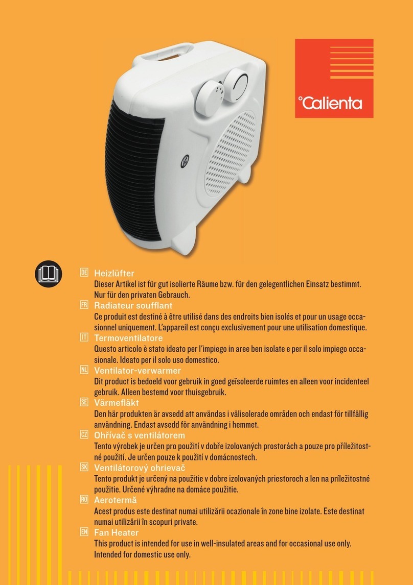 Calienta 10622258 operating instructions