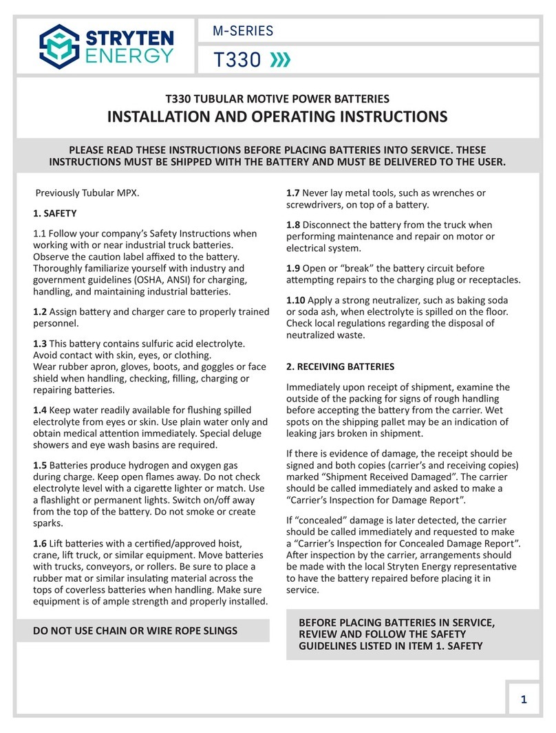 Stryten Energy M Series User manual