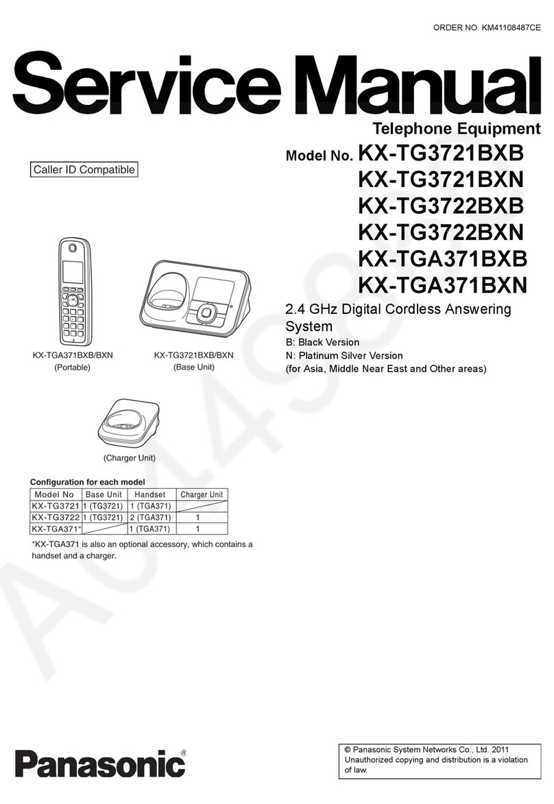 Panasonic KX-TG3721BXB Service manual