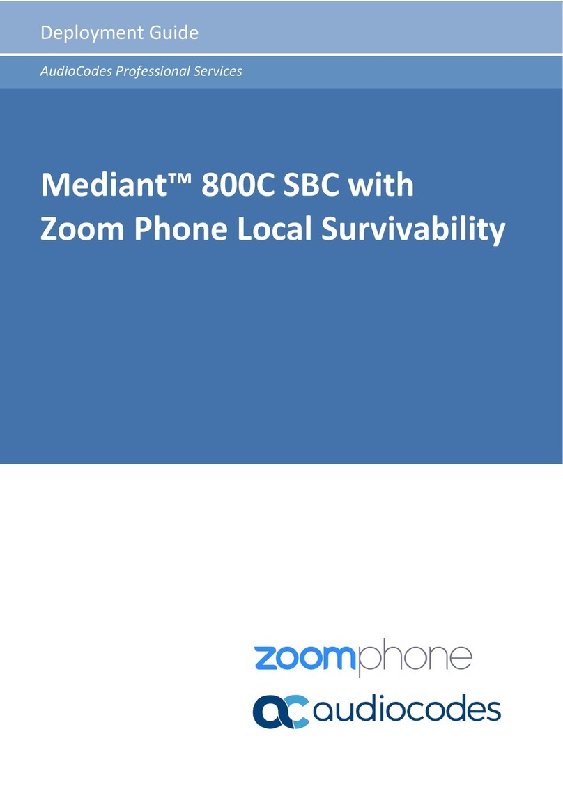 AudioCodes Mediant 800C SBC Quick reference guide