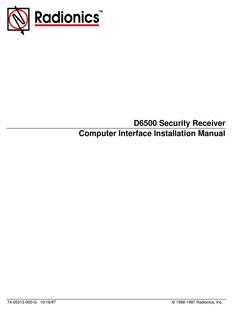 Radionics D6500 installation manual