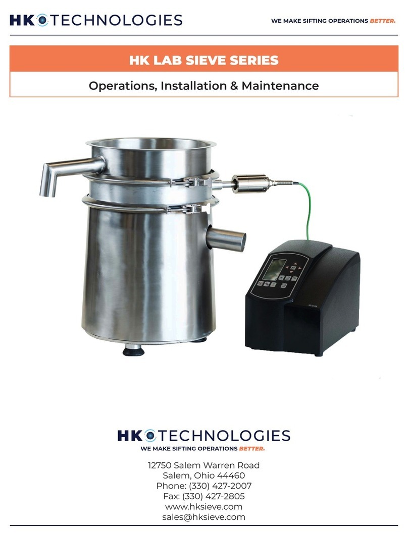 HK SIEVE Series Installation, Maintenance and Operation
