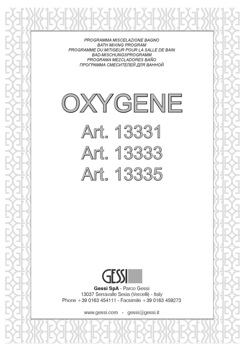 Gessi OXYGENE 13331 User manual