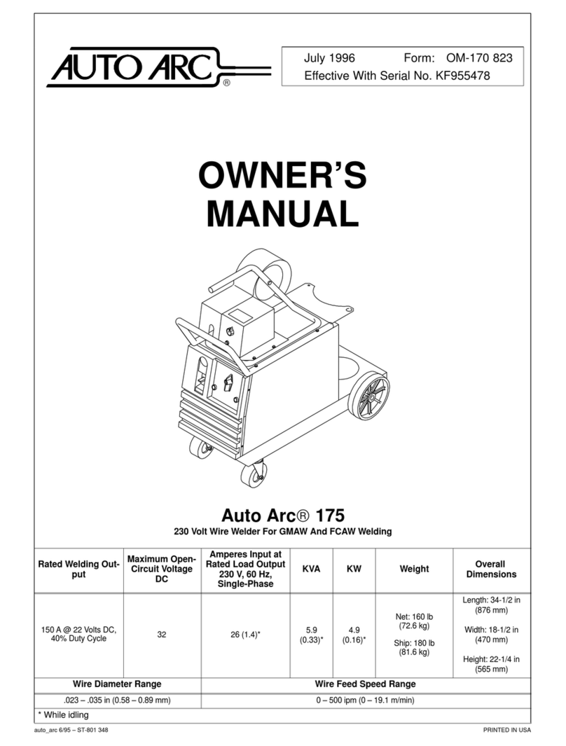 AUTO ARC 175 User manual AUTO ARC 175 User manual