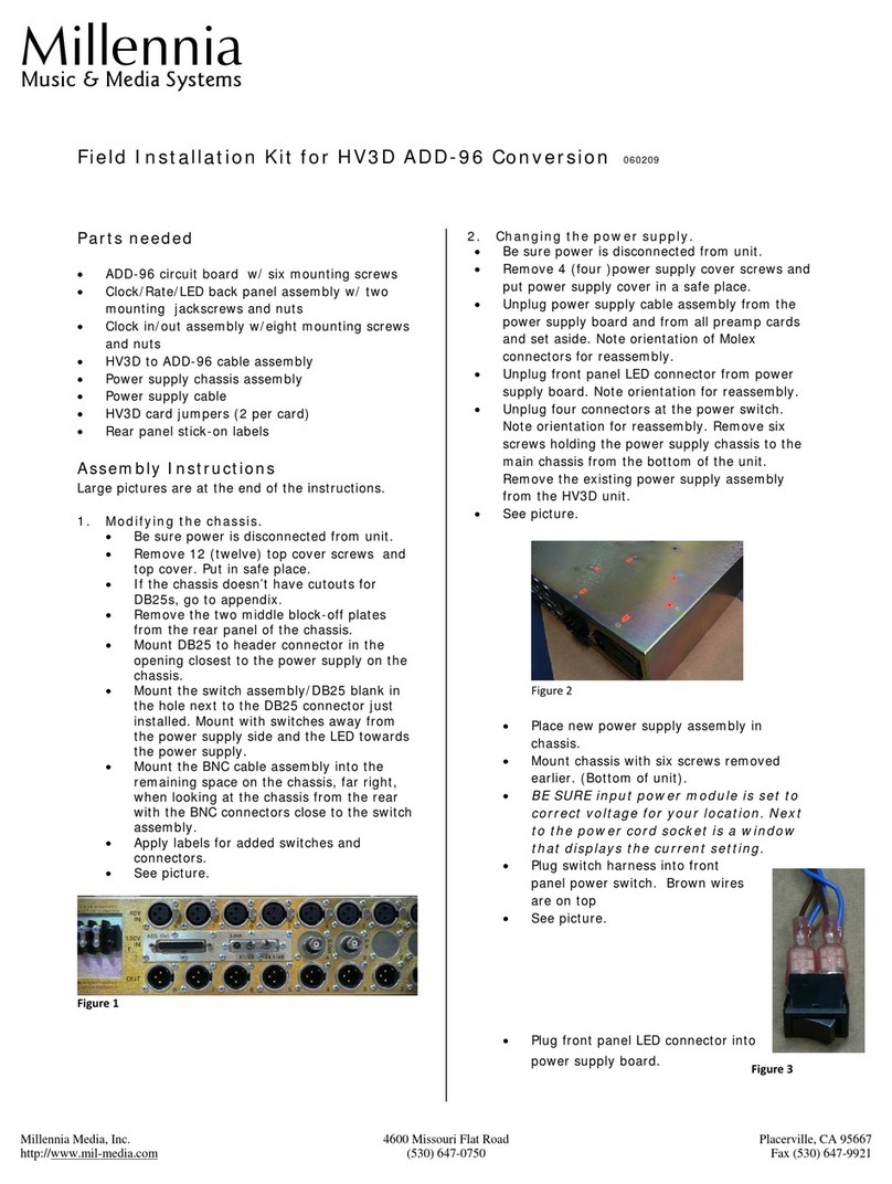 Millennia HV3D ADD-96 manual