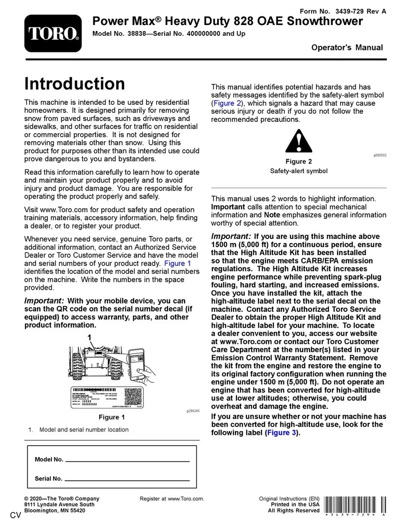 Toro Power Max Heavy Duty 828 OAE User manual