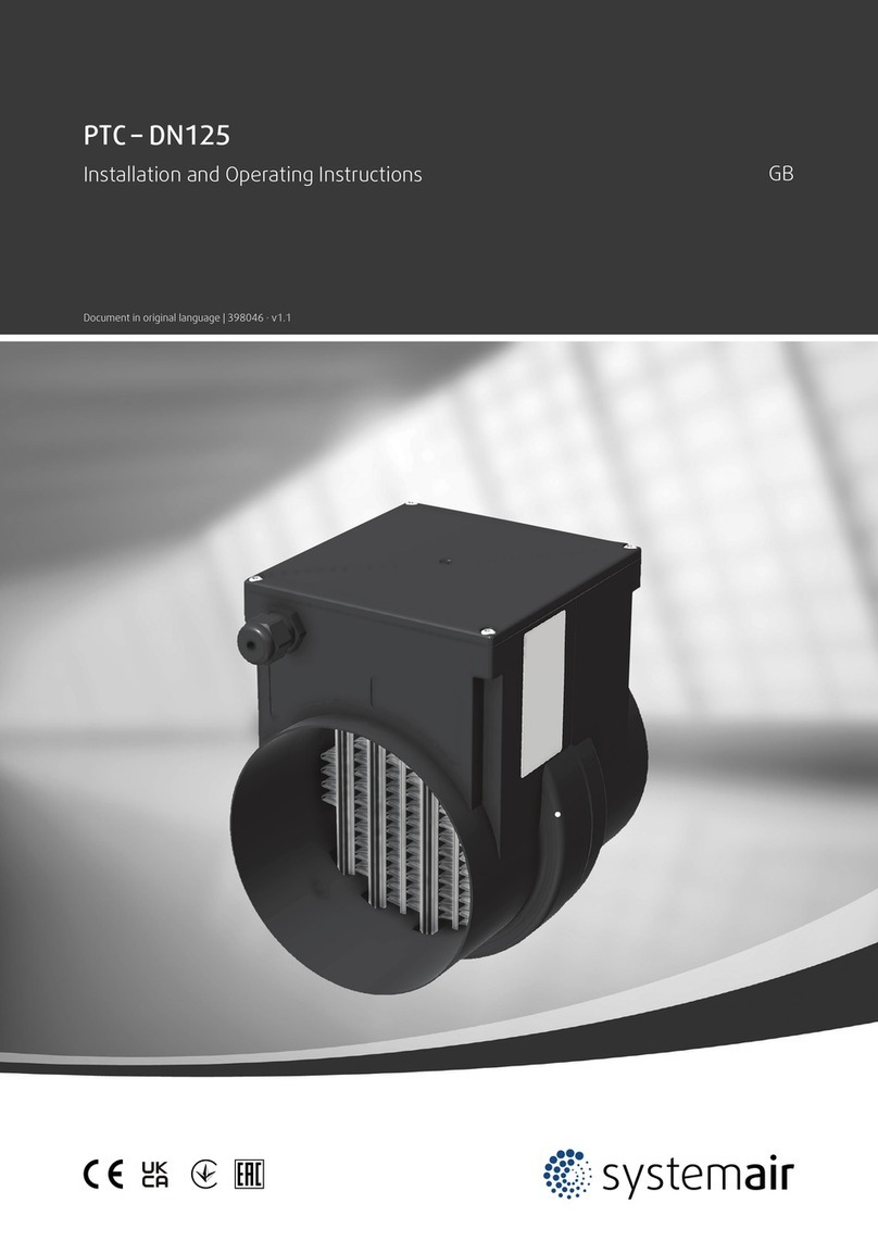System air PTC - DN125 User manual