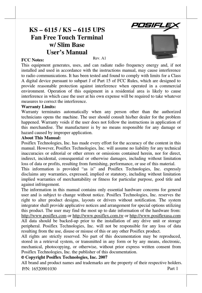 POSIFLEX KS-6115 user manual