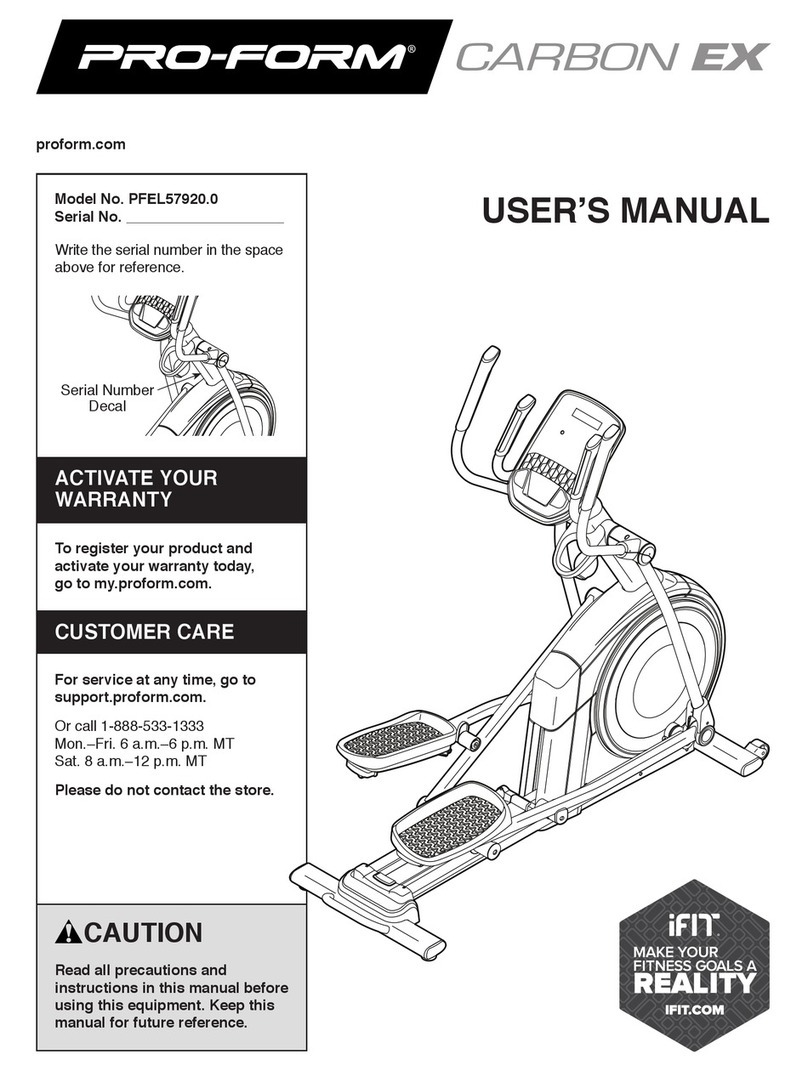 Pro-Form CARBON EX User manual