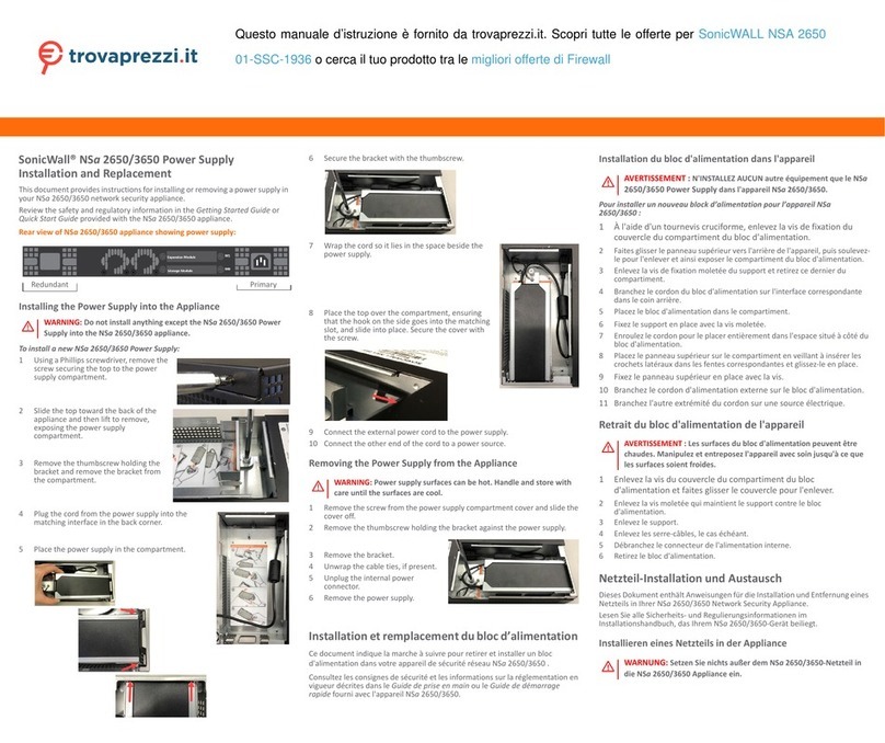 SonicWALL NSa 3650 User manual