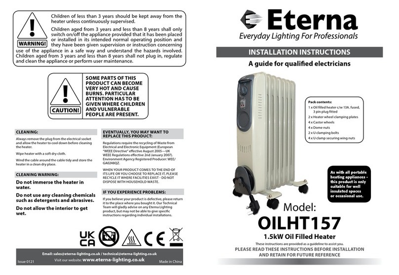 Eterna OILHT157 User manual