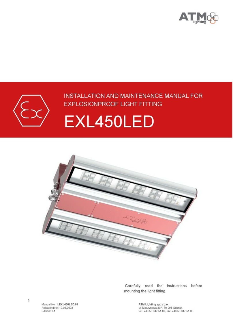 ATM Lighting EXL450LED Installation and maintenance manual
