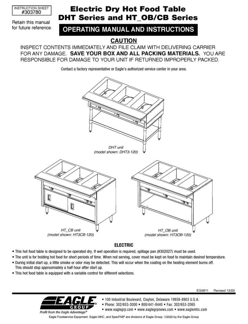 Eagle Group DHT Series Operating manual and instructions