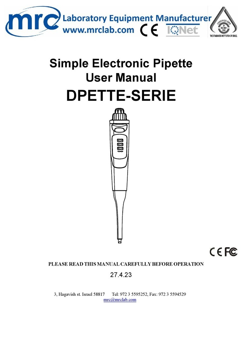 MRC DPETTE Series User manual