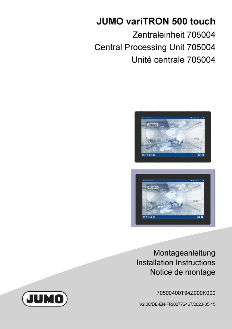 JUMO variTRON 500 touch installation instructions