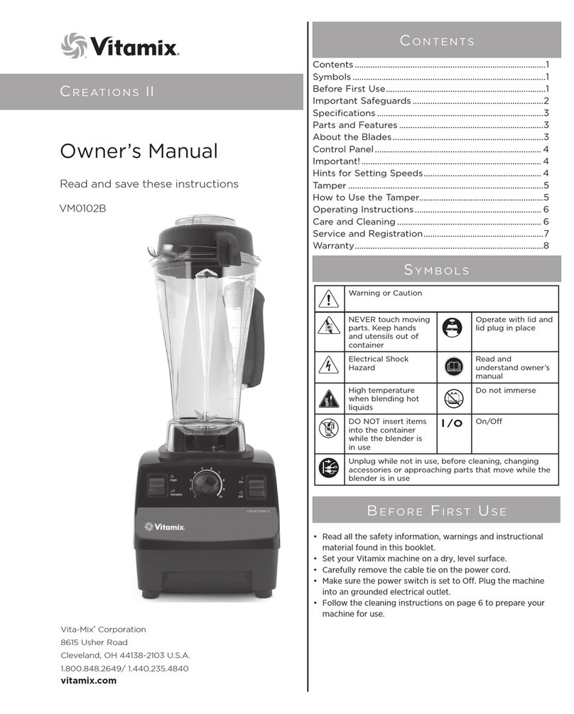 Vitamix Creations II owner's manual
