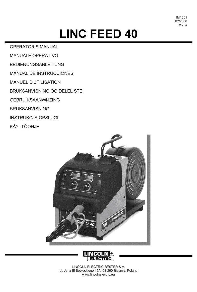 Lincoln Electric LINC FEED 40 Operator's manual