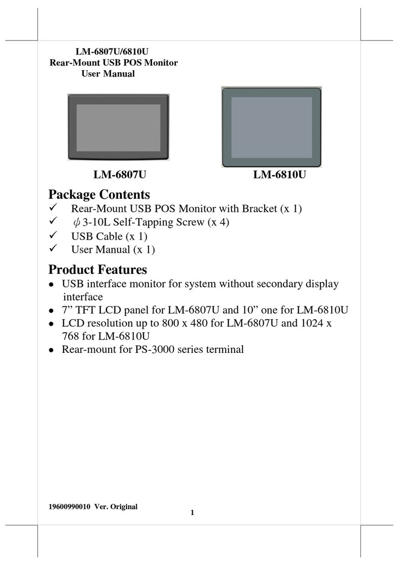 POSIFLEX LM-6807U User manual POSIFLEX LM-6807U User manual