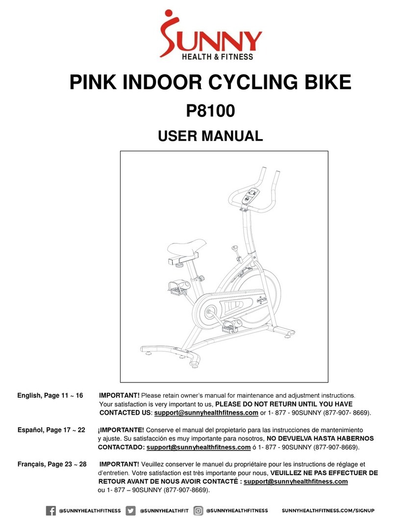 Sunny Health & Fitness P8100 user manual